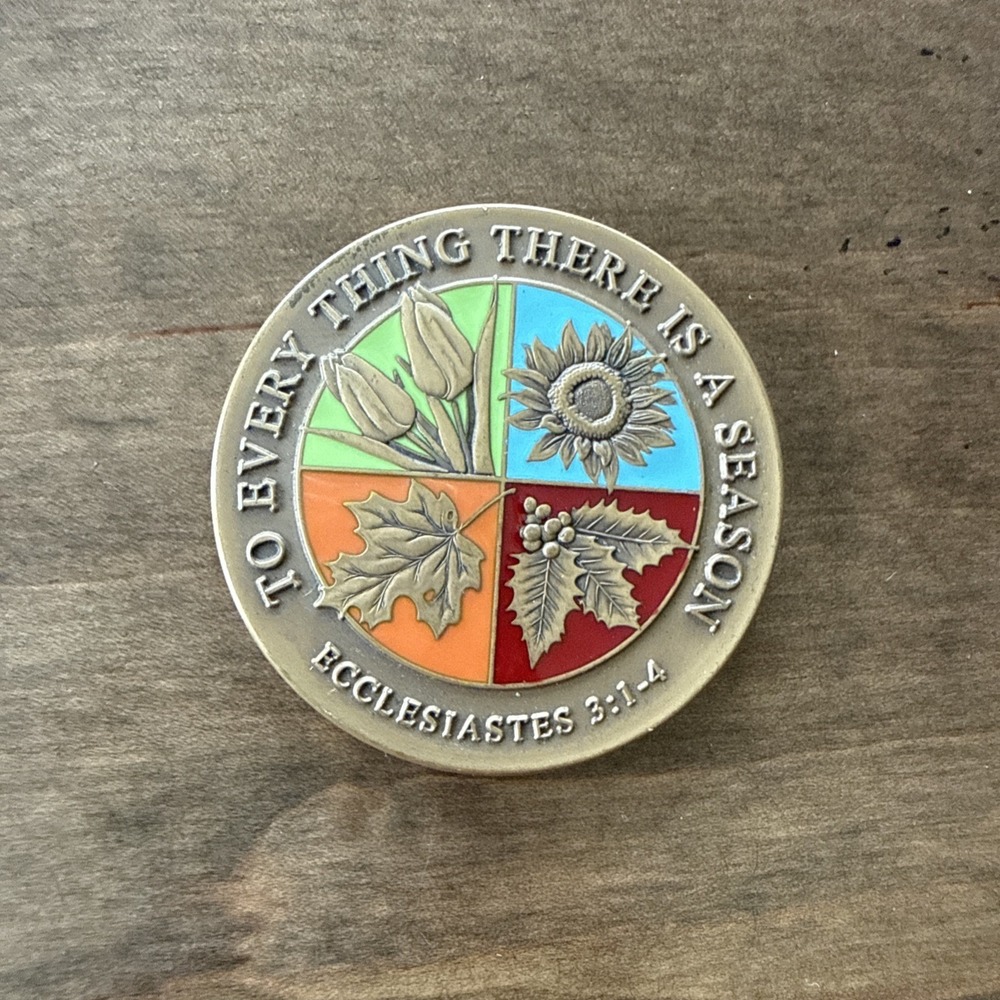 Vintage Token Challenge Coin Ecclesiastes 3:1-4 Religious Christian